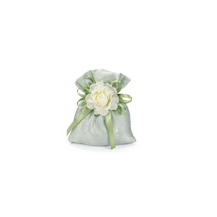 SACCHETTO PICCOLO MARMORIZZATO 11XH13 VERDE SALVIA